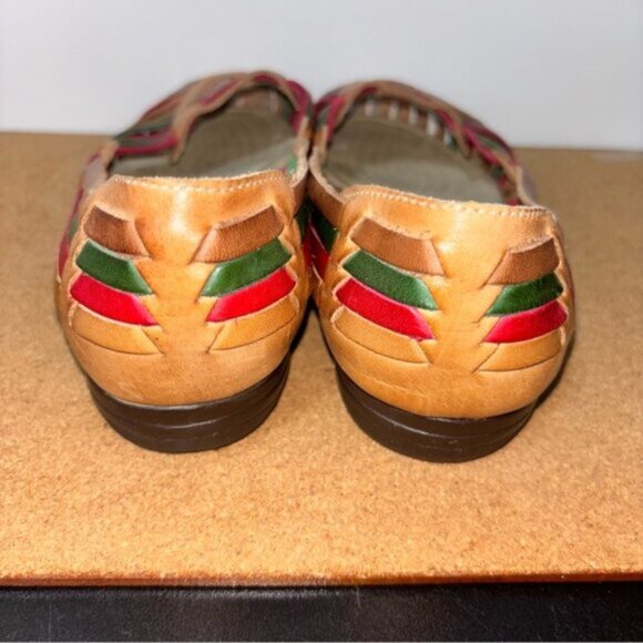 Softspots Multicolor Leather Flats 9W Shoes Bohemian Casual - Picture 6 of 9
